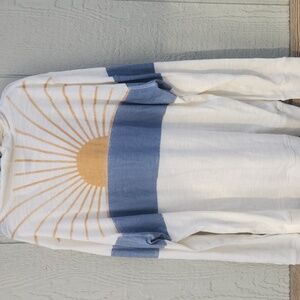 FAHERTY Sunwashed Graphic Sunray Slub Hoodie Organic Cotton XL Casual Weekend